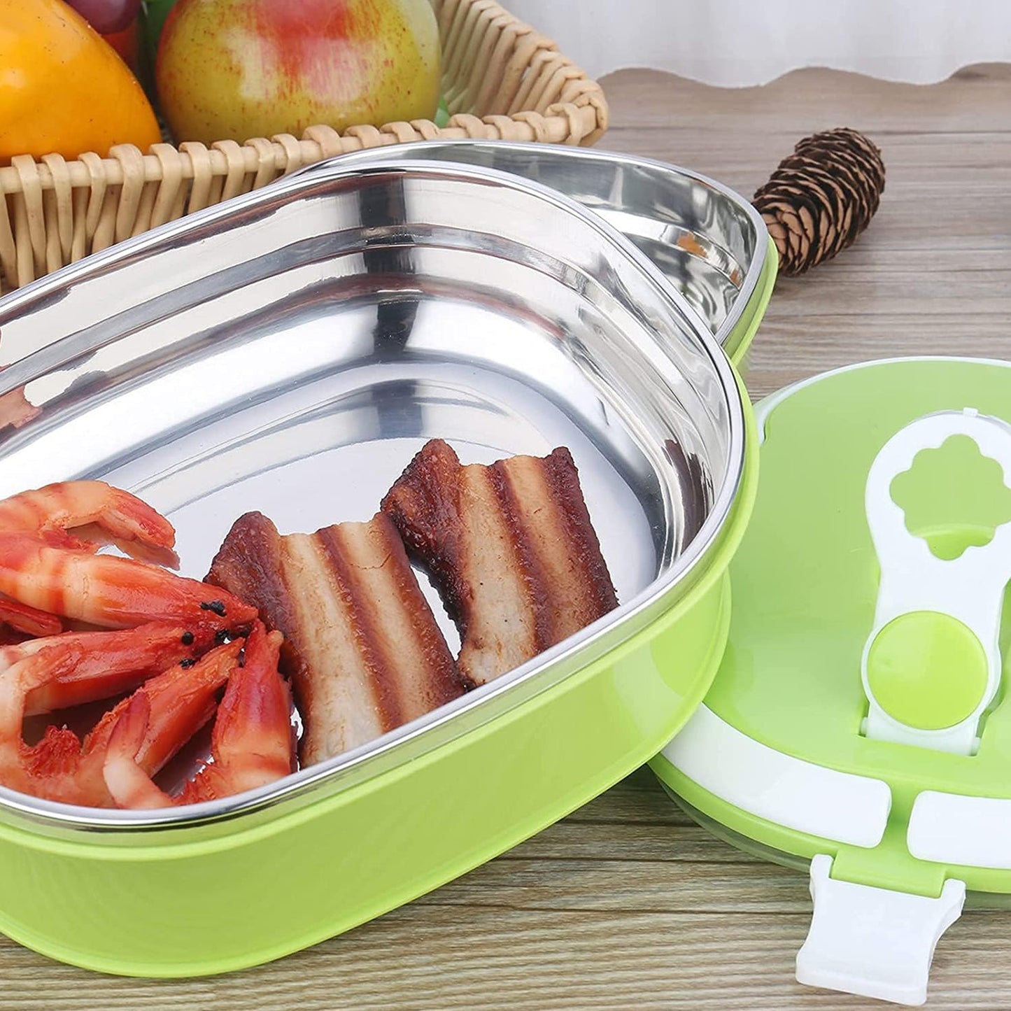 Lunch Box 900/1800ml Stainless Steel Kitchen Insulated Thermal Lunch Box