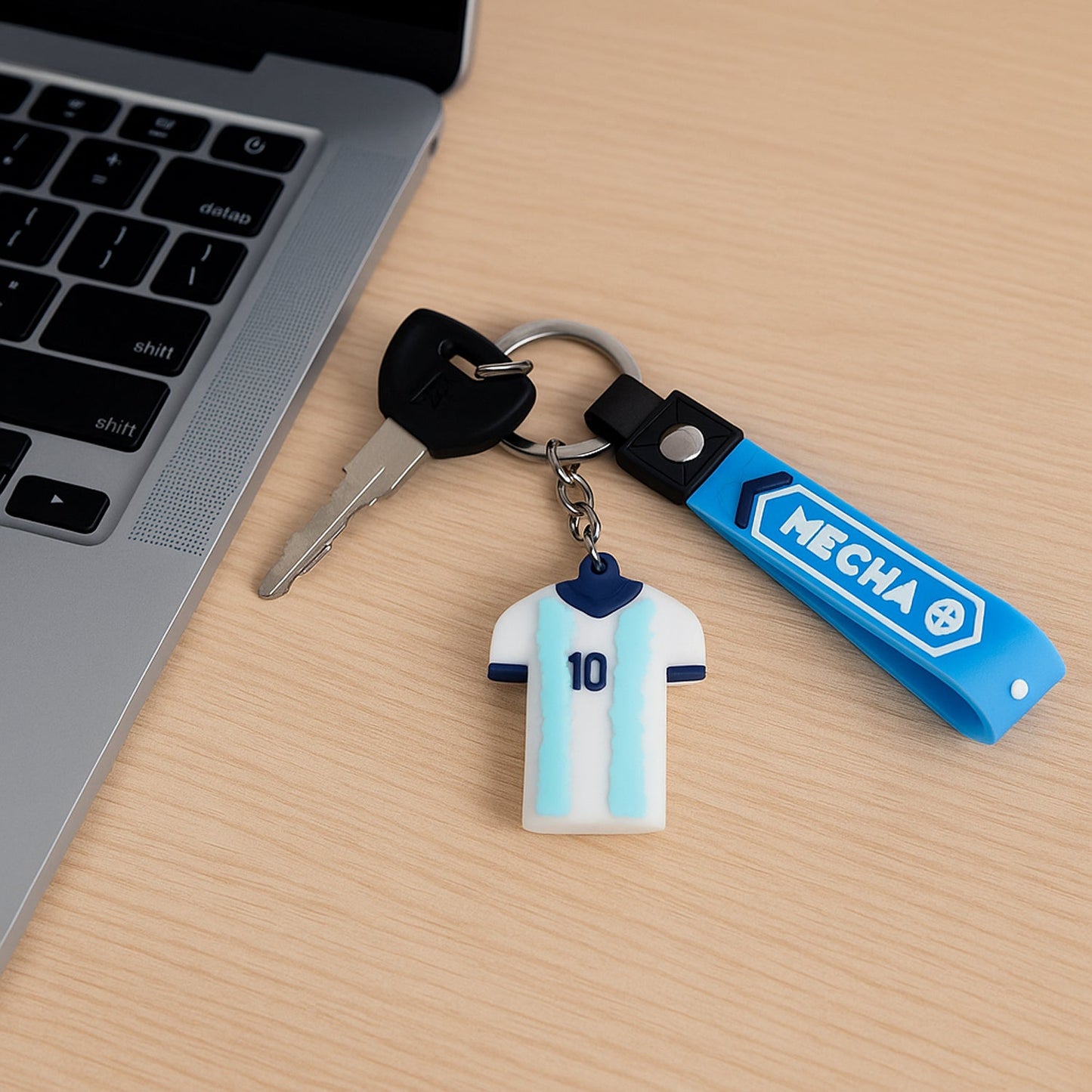 Cute Cartoon Silicone 3D Key Chain with Metal Hook & Strap (Pack of 1 / Mix Design)
