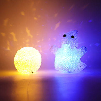 Christmas MULTI SHAPE SMALL LIGHT LAMPS LED SHAPE CRYSTAL  CHRISTMAS NIGHT LIGHT LAMP (6 PC SET)