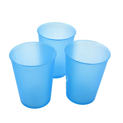 Reusable Plastic Drinking Tumblers - 4-Piece Transparent Water Cup Set