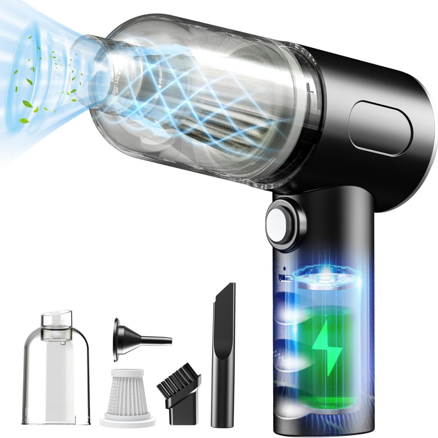 3 in 1 Mini Car Vacuum – Wireless, Rechargeable, Blower & Dust Cleaner for Car & Home