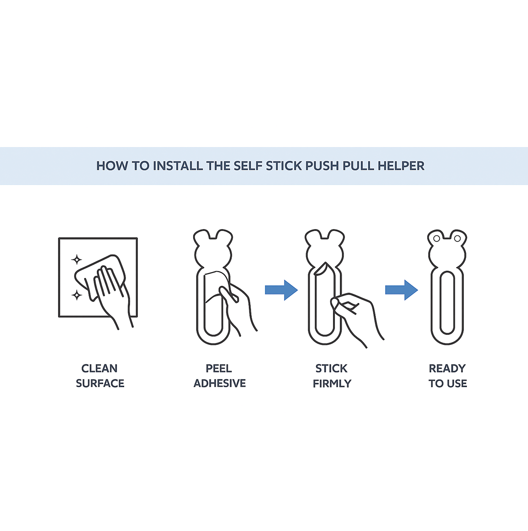Self Stick Push Pull Helper (2 Pc)
